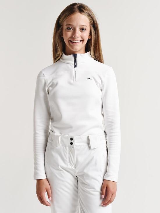 KJUS Other - KJUS Girls' Youth 14 Jade Midlayer Half Zip Size 164 Ski Snowboard White